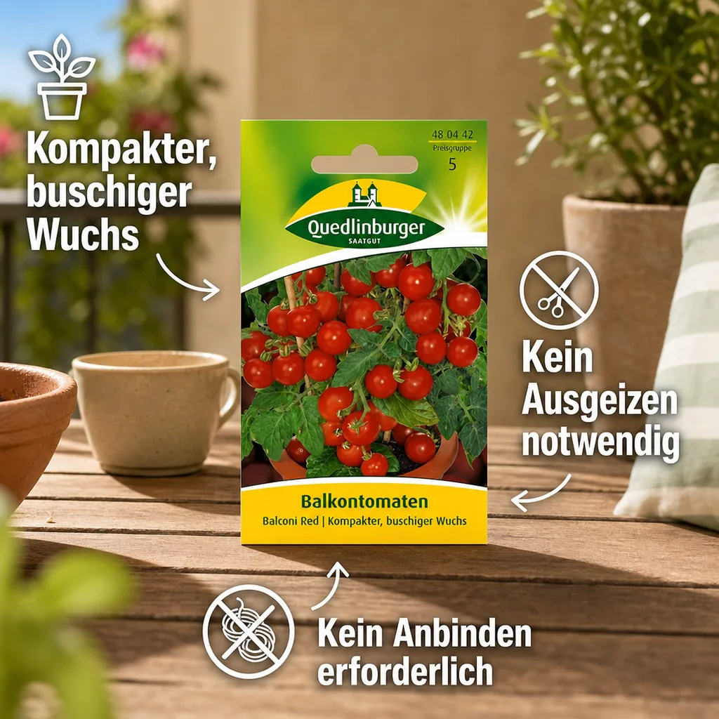 Balkontomaten, rote Mini Tomaten, für Balkon & Terrasse