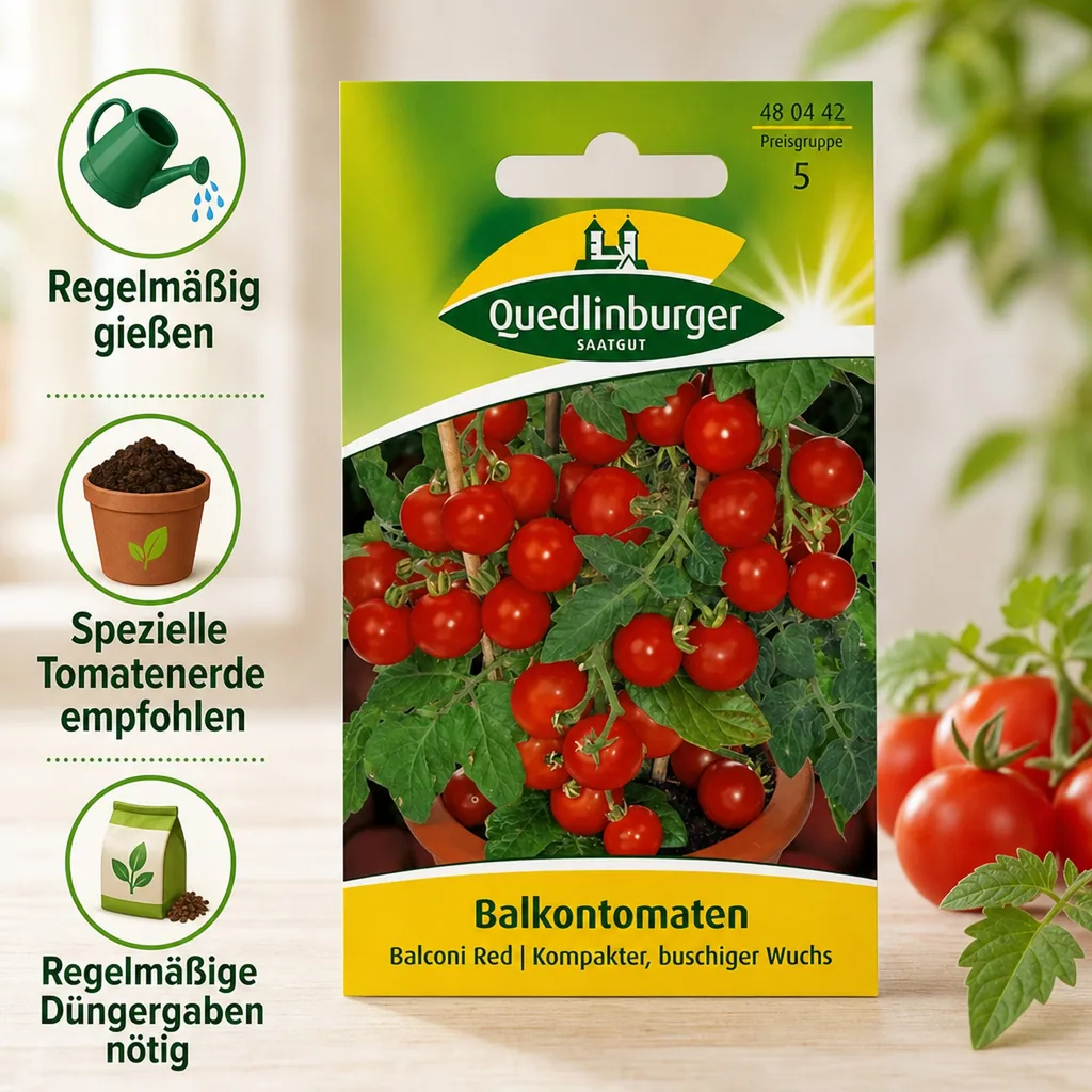 Balkontomaten, rote Mini Tomaten, für Balkon & Terrasse