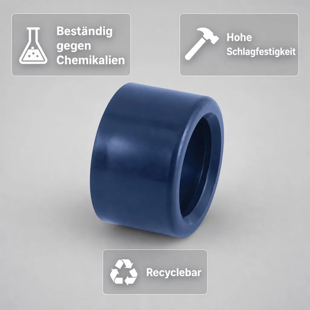 PVC Reduzierung 40 x 32 mm, kurz, PN16, Fitting, Reduzierstück