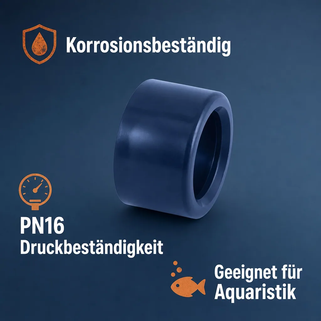 PVC Reduzierung 40 x 32 mm, kurz, PN16, Fitting, Reduzierstück