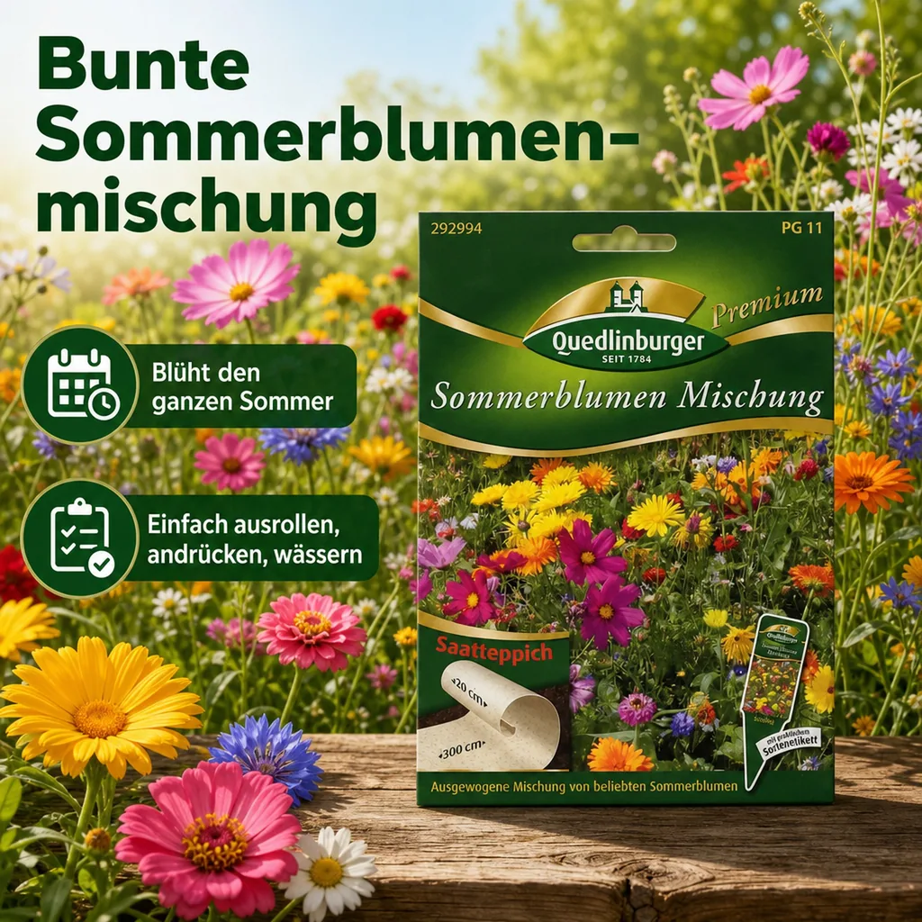 Saatteppich Sommerblumenmischung