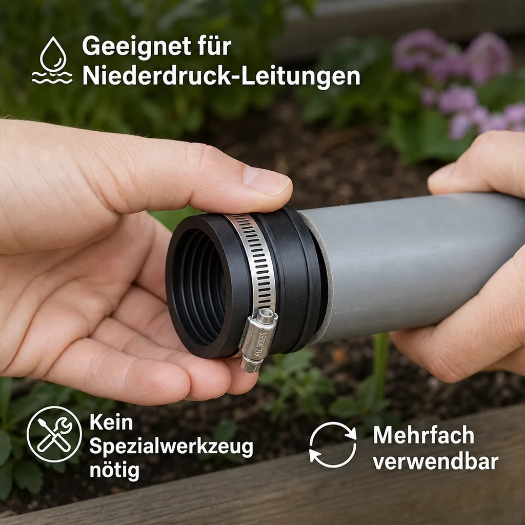 Endkappe 50mm, Rohrstopfen, flexible Rohrverbindung