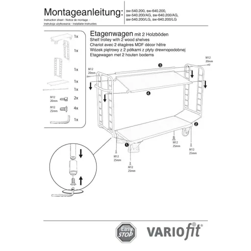 Transportwagen 400 kg, Etagenwagen, Werkstattwagen