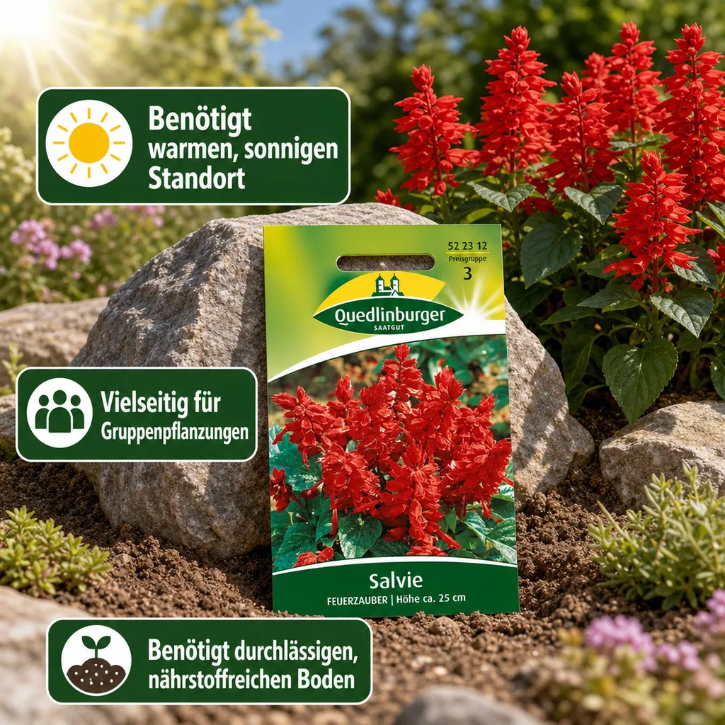 Salbei Feuerzauber, Ziersalbei für Balkon & Garten