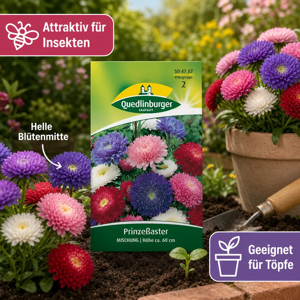 Aster Samen, Mischung, Bunte Astern, Sommerblumen