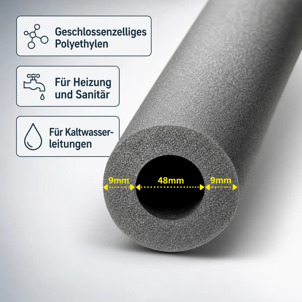 CLIMAFLEX® 2m Isolierschlauch Ø 48 mm x 9 mm Dämmung