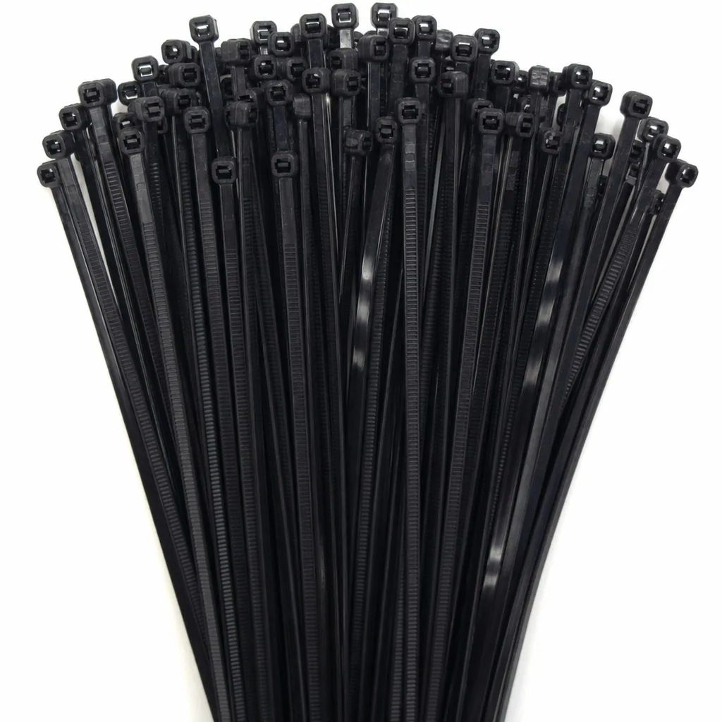 Kabelbinder schwarz, 100er Set, 710x9mm, UV-beständig, Industrie Qualität