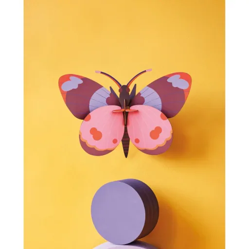 studio ROOF 3D Schmetterling rosa Pappe
