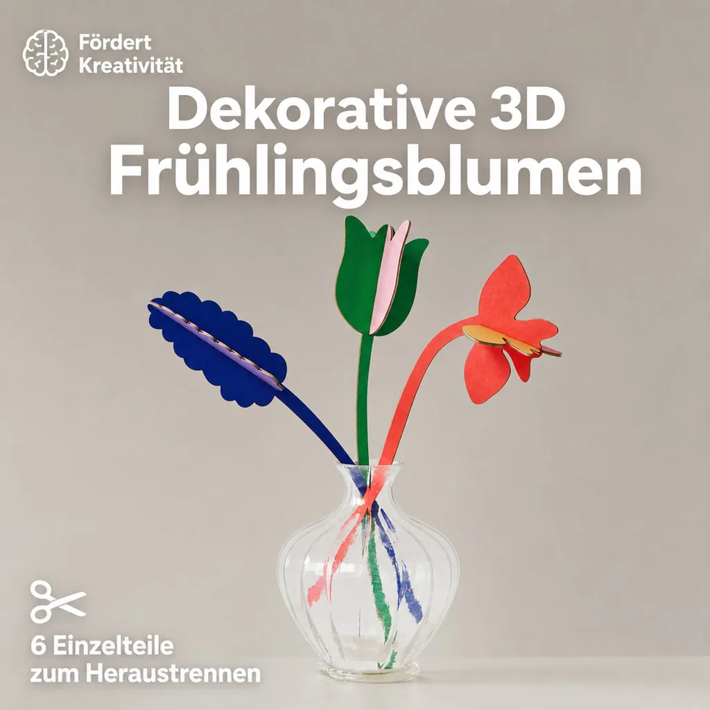 studio ROOF 3D Frühlingsblumen Pappe