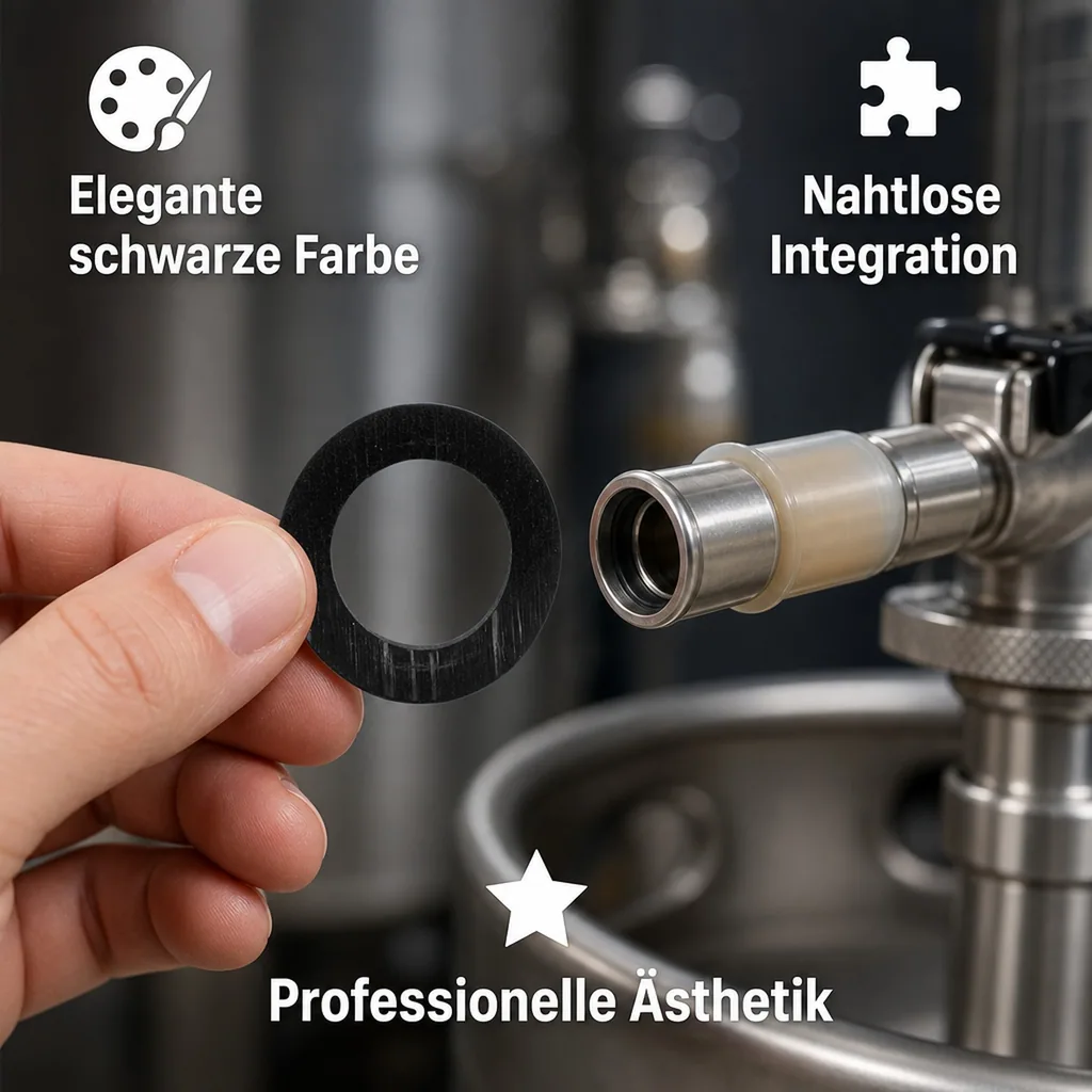 1 x Gummiring, Dichtung, Dichtring - Schwarz, Weich