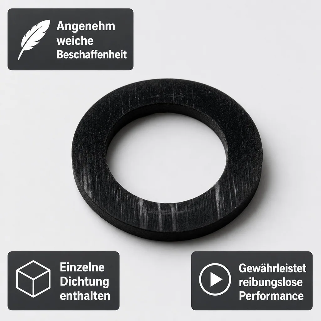 1 x Gummiring, Dichtung, Dichtring - Schwarz, Weich