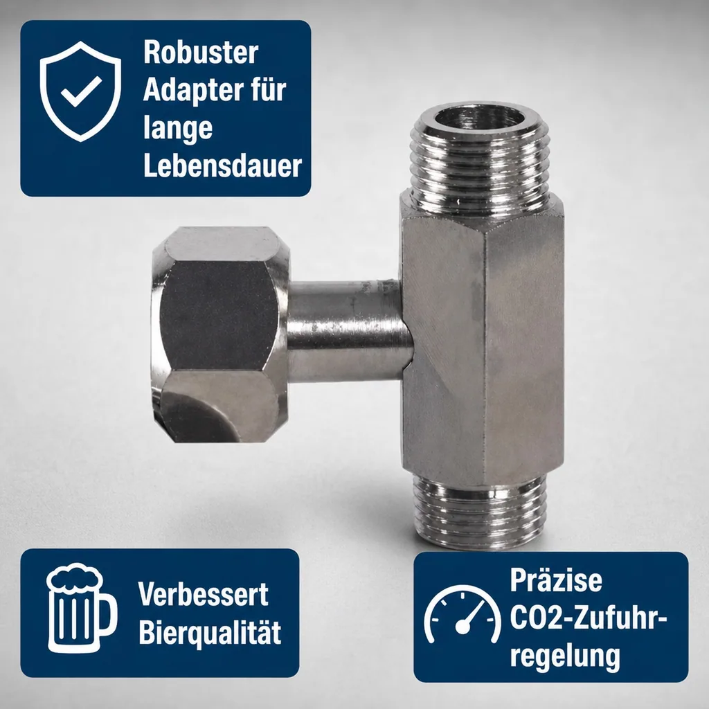 T-Stück, Anschlussstück für CO2-Flaschen