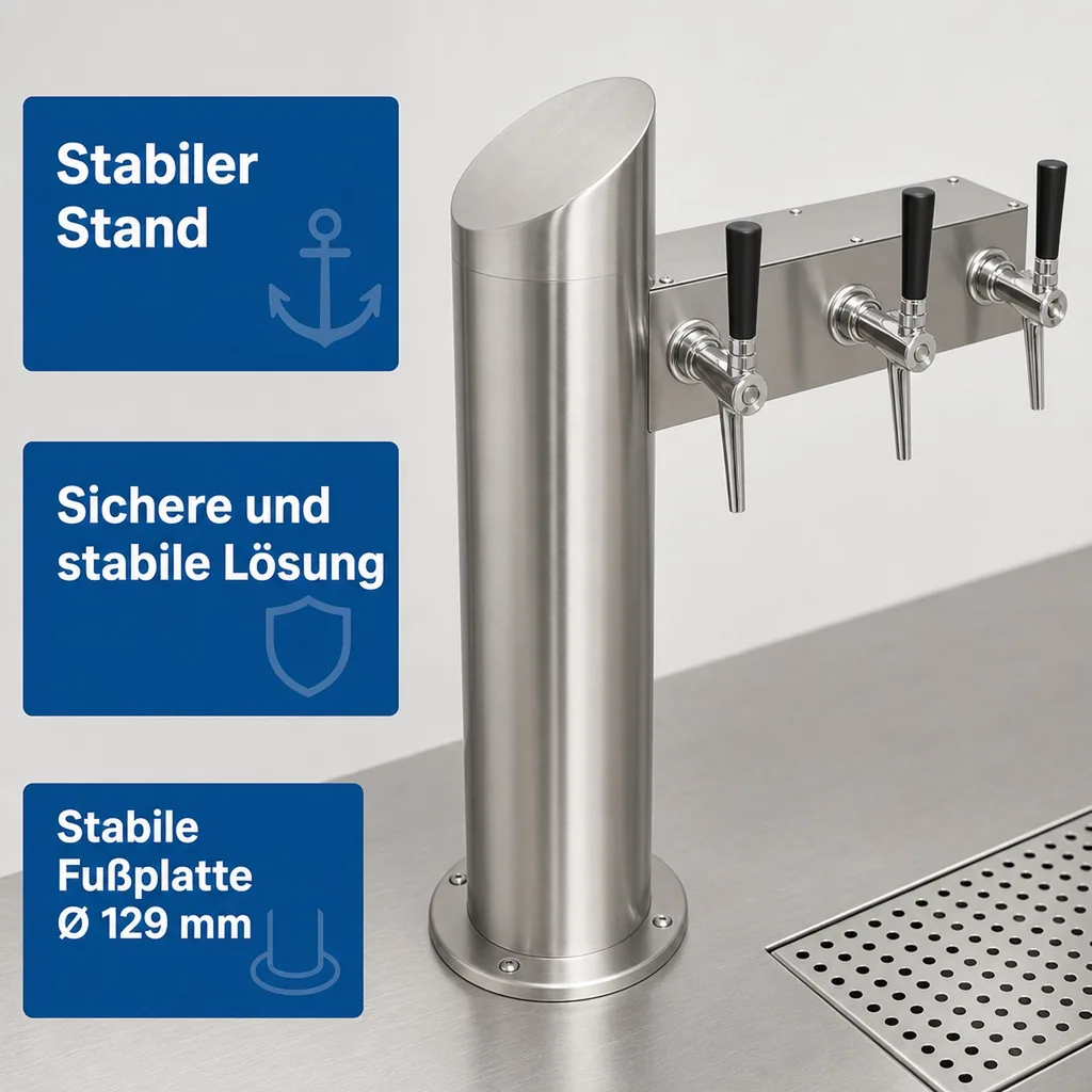 Schanksäule, Bierzapfsäule - Modell RJ6, CNS Matt