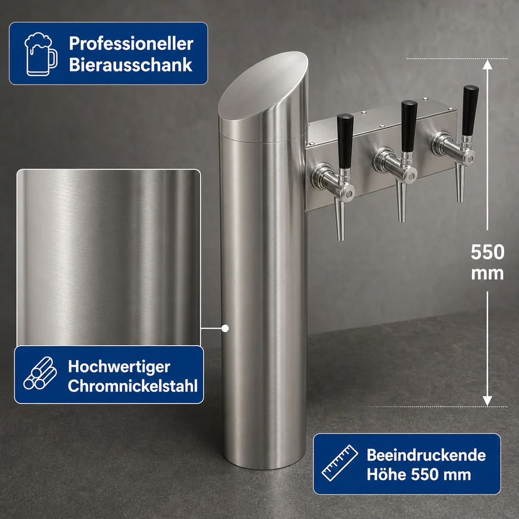 Schanksäule, Bierzapfsäule - Modell RJ6, CNS Matt
