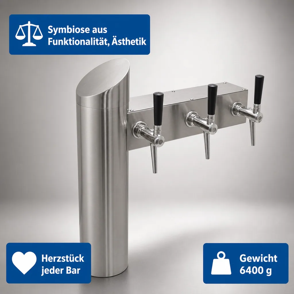 Schanksäule, Bierzapfsäule - Modell RJ6, CNS Matt