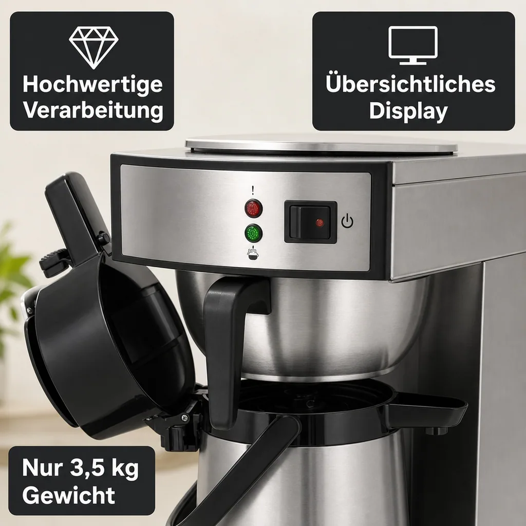 Kaffeemaschine, Filterkaffeemaschine - mit Thermoskanne, SAROMICA THERMO 24