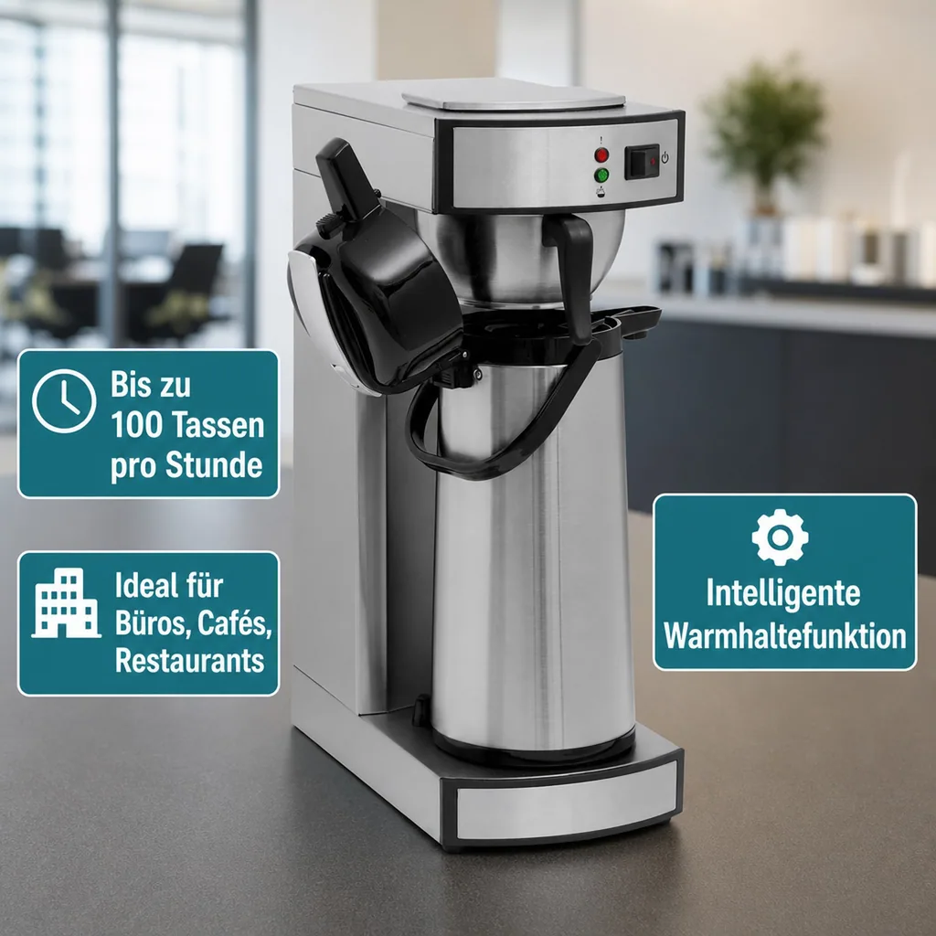Kaffeemaschine, Filterkaffeemaschine - mit Thermoskanne, SAROMICA THERMO 24