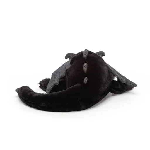Jellycat Kuscheltier, Plüschtier, Stofftier - Onyx Dragon, Größe: Mittel - H12 X B50 CM