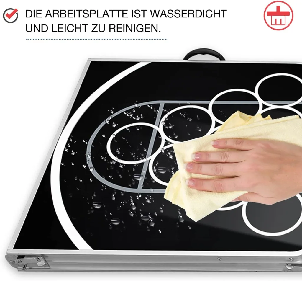 Bierpong Tisch für Partys mit 100 Bechern, 6 Bällen, 242x62 cm schwarz