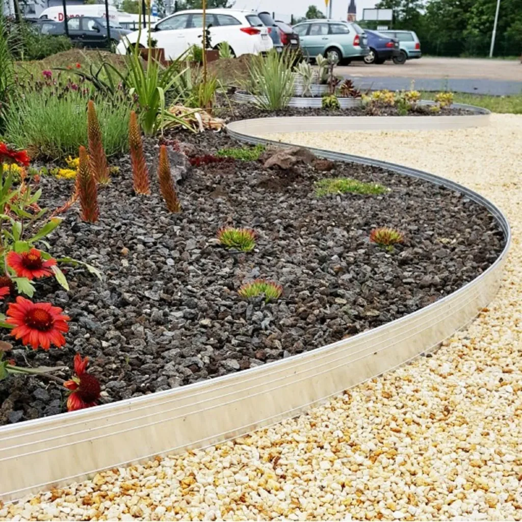 Ultra Starke Alu Rasenkante 10cm x 100cm | Beeteinfassung | Beetumrandung | Beetbegrenzungen, Color-GS: ohne Farbe