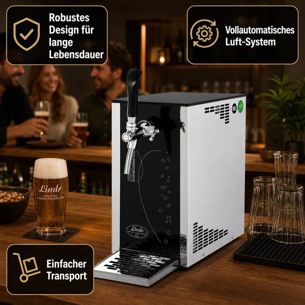 Zapfanlage, Bierzapfanlage PYGMY 25/K Exclusive - Trockenkühler, ohne CO2 - Luftkompressor - 1leitig