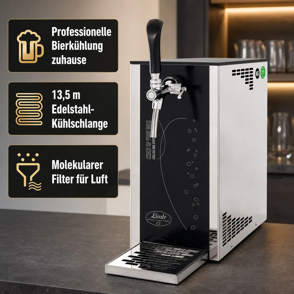 Zapfanlage, Bierzapfanlage PYGMY 25/K Exclusive - Trockenkühler, ohne CO2 - Luftkompressor - 1leitig