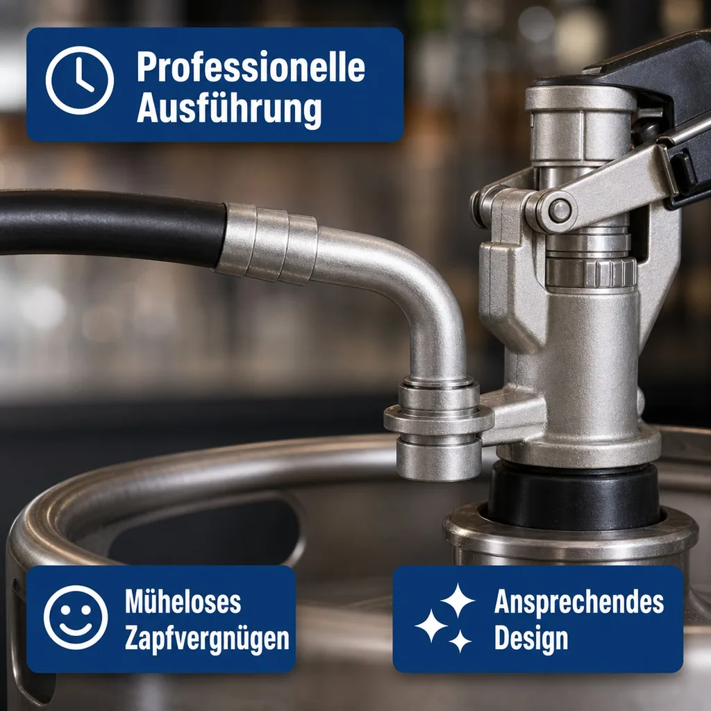 Schlauchtülle, Tülle Gebogen für Bierschlauch oder CO2 Schlauch, 10mm