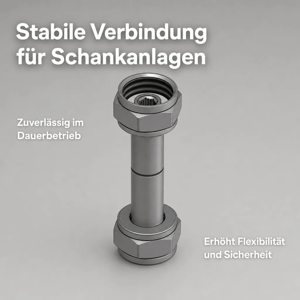 Verbindungsstück für Zwischendruckregler, 2x 5/8" Sechskantmuttern
