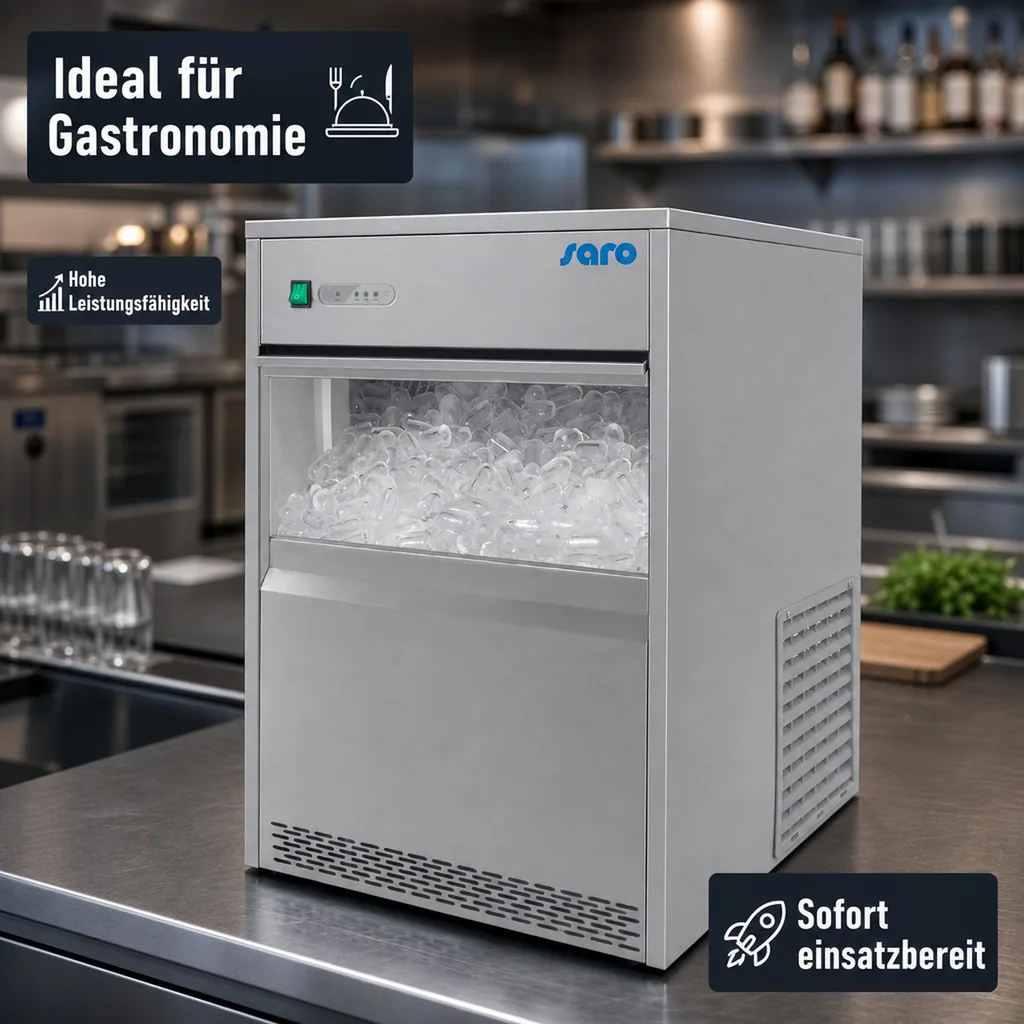 Eiswürfelmaschine, Eiswürfelbereiter - Modell EB 26 mit Luftkühlung