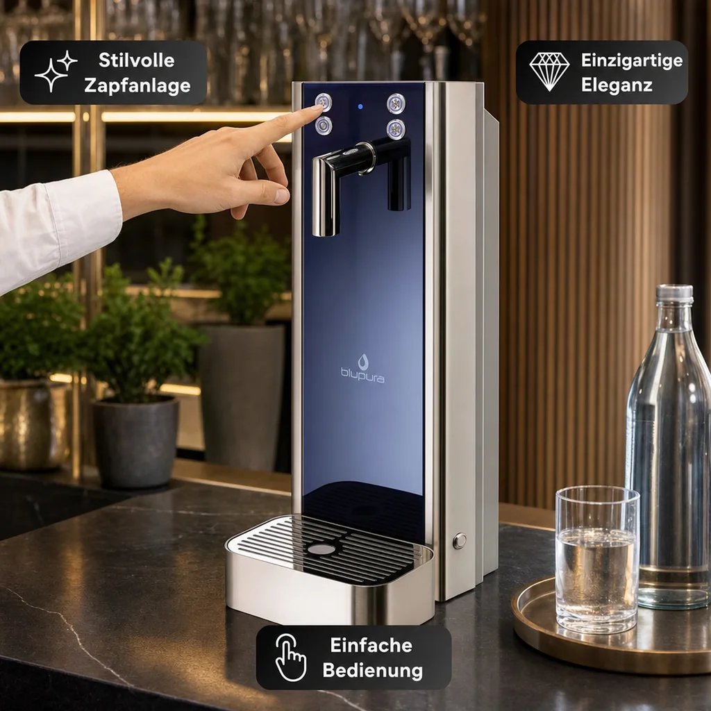 Wassersprudler, Wasserspender, Trinkwassersprudler - Bluglass one tower 2W, Auftisch