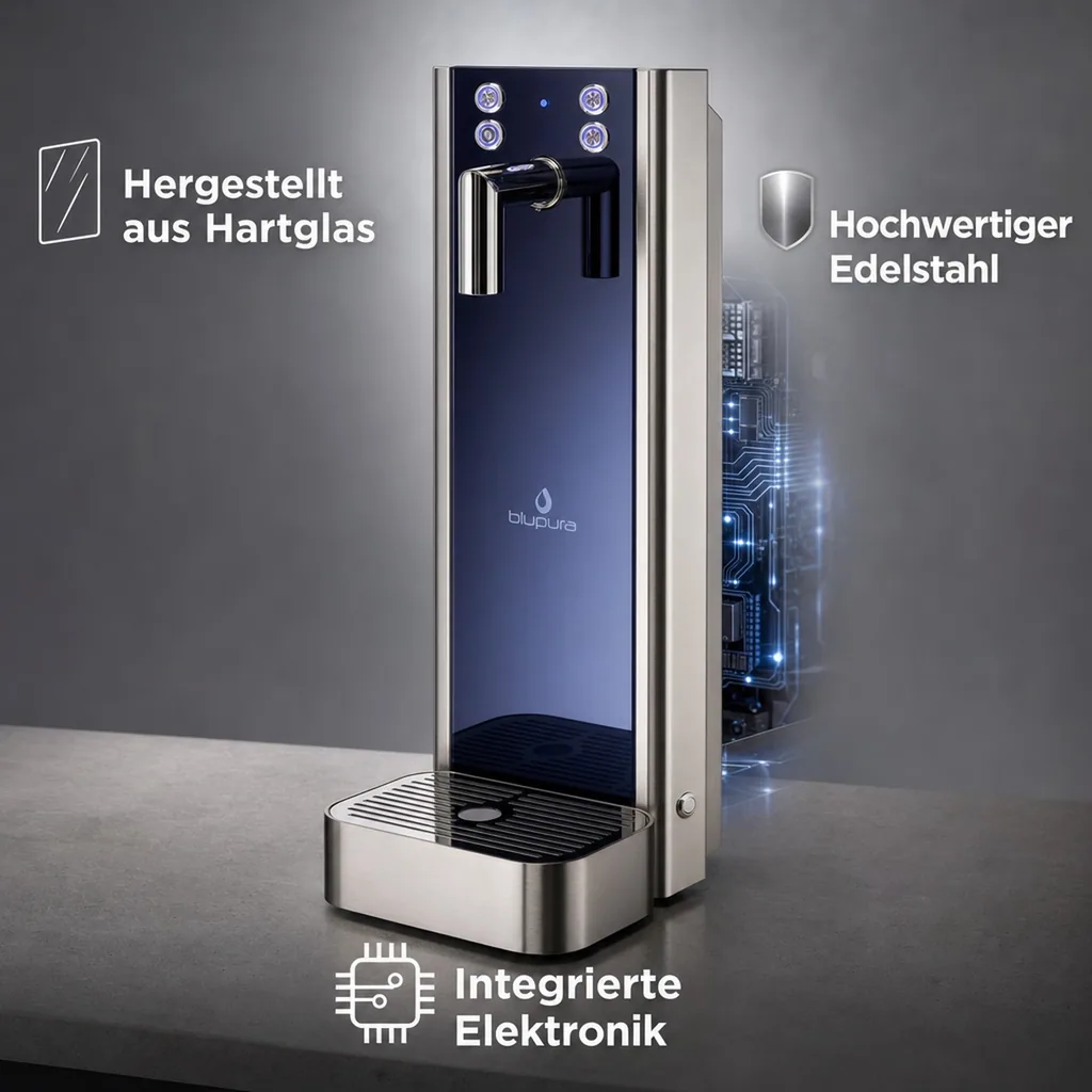 Wassersprudler, Wasserspender, Trinkwassersprudler - Bluglass one tower 2W, Auftisch