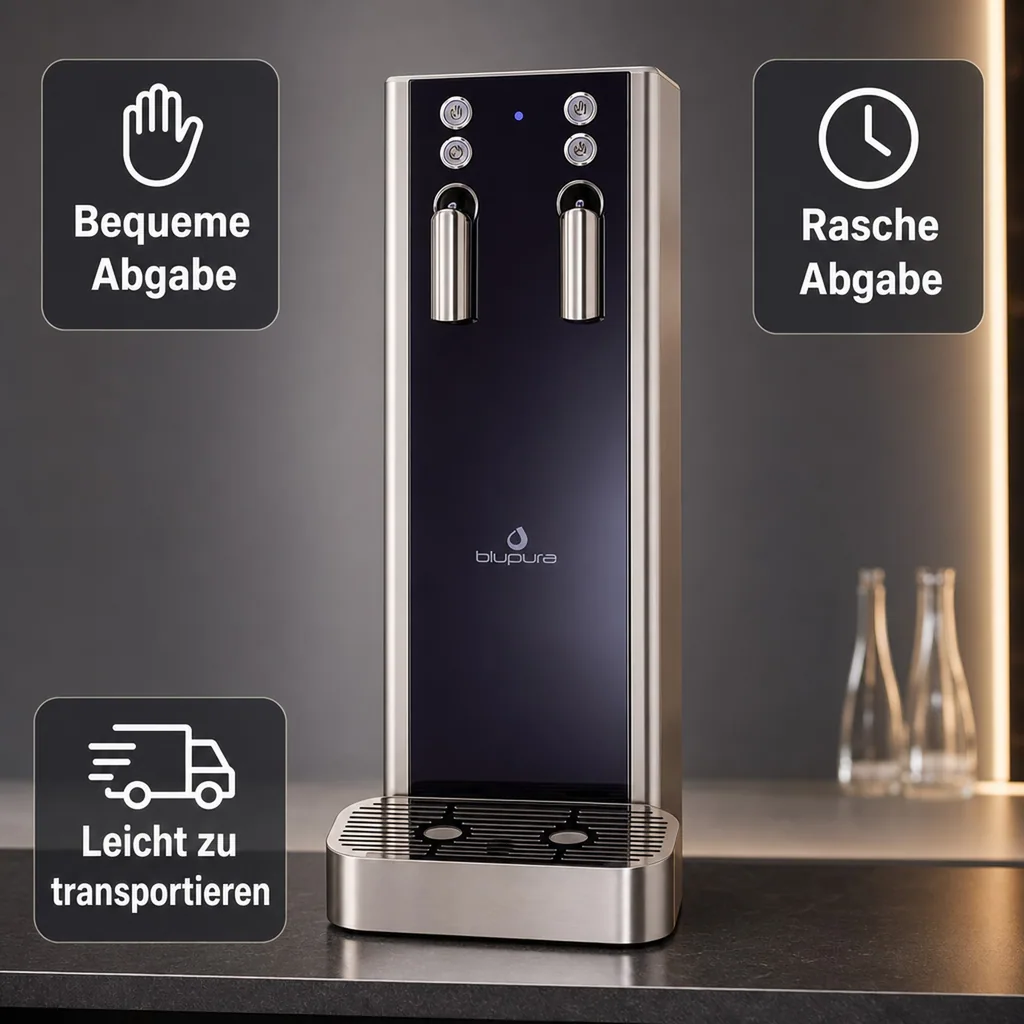 Wassersprudler, Wasserspender, Trinkwassersprudler - Bluglass Tower 2W, Auftisch