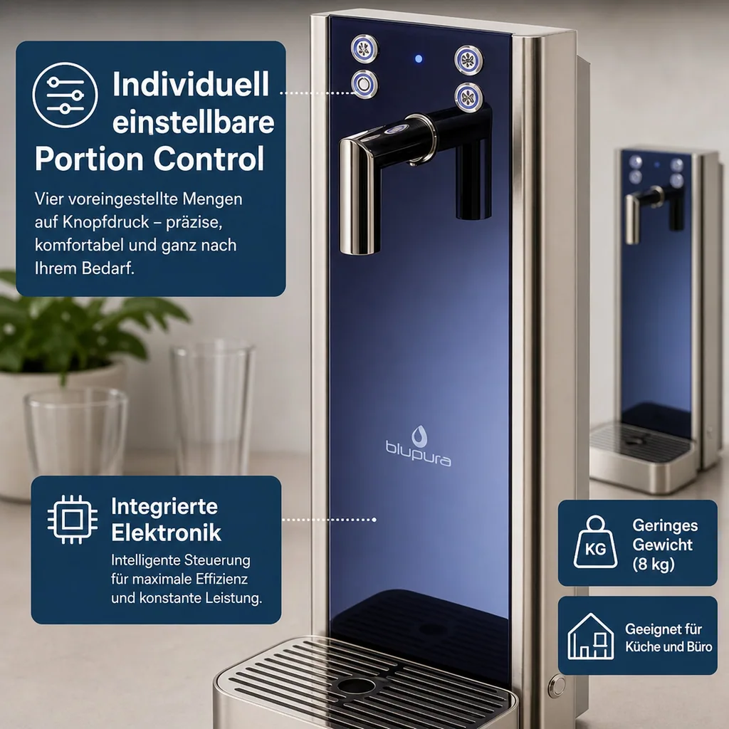 Wassersprudler, Wasserspender, Trinkwassersprudler - Bluglass one tower 3W, Auftisch