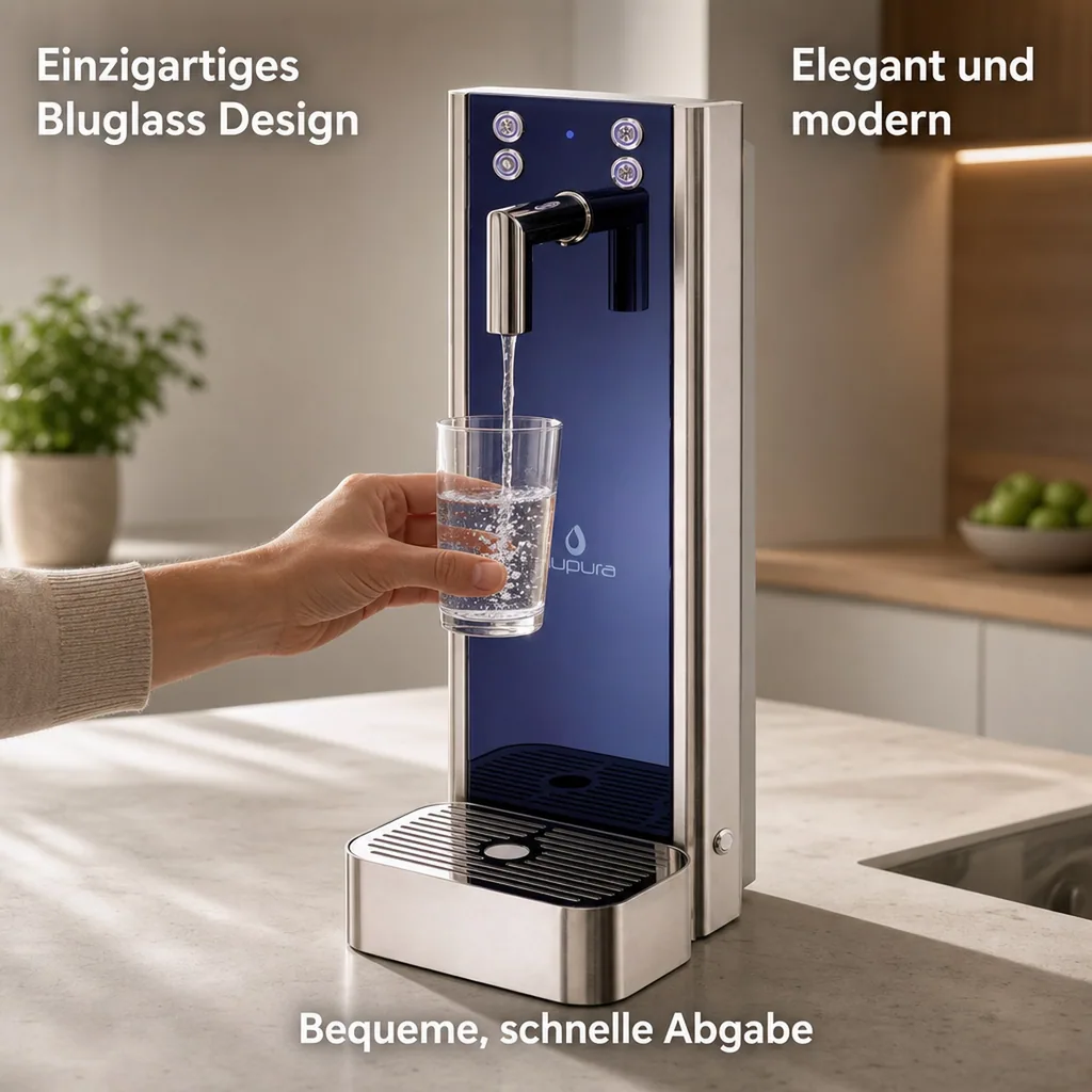 Wassersprudler, Wasserspender, Trinkwassersprudler - Bluglass one tower 3W, Auftisch