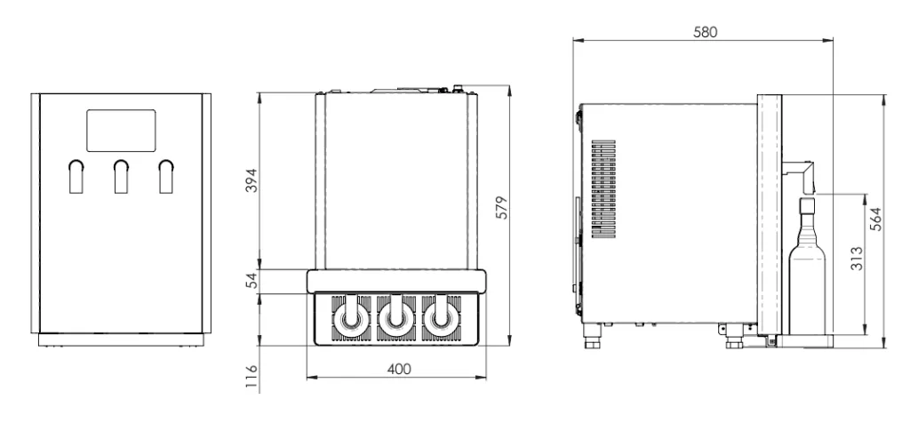 Wassersprudler, Wasserspender, Trinkwassersprudler - Bluglass Plus, Auftisch