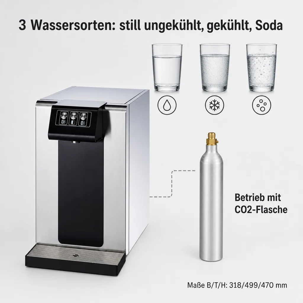 Wassersprudler, Wasserspender, Trinkwassersprudler - Blusoda 45 fizz, Auftisch