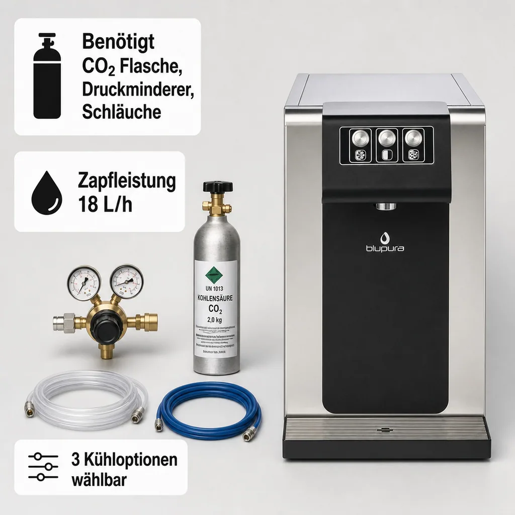 Wassersprudler, Wasserspender, Trinkwassersprudler - Blusoda 30 fizz, Auftisch