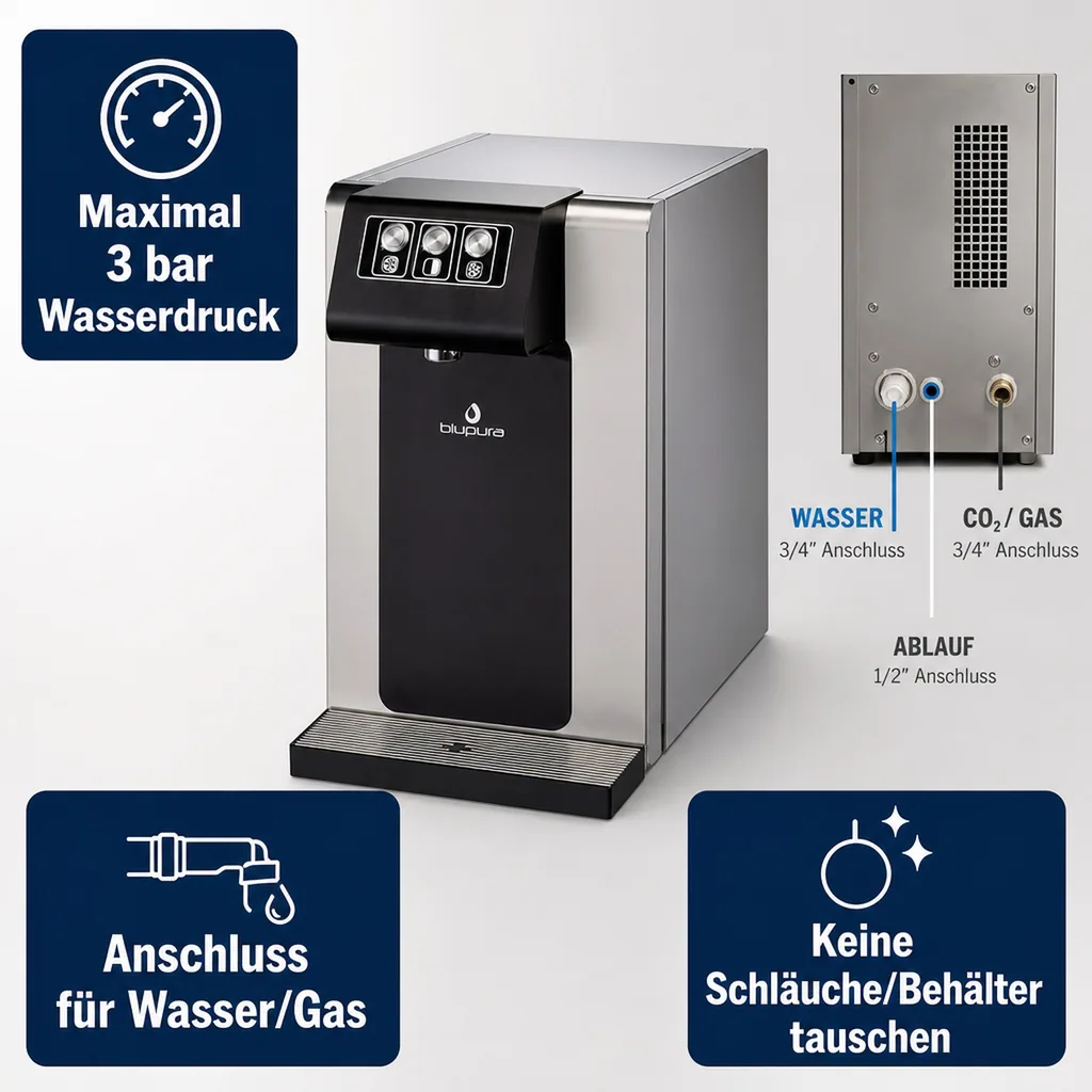 Wassersprudler, Wasserspender, Trinkwassersprudler - Blusoda MIX 30 fizz, Auftisch