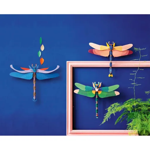 studio ROOF 3D Libelle blau Pappe
