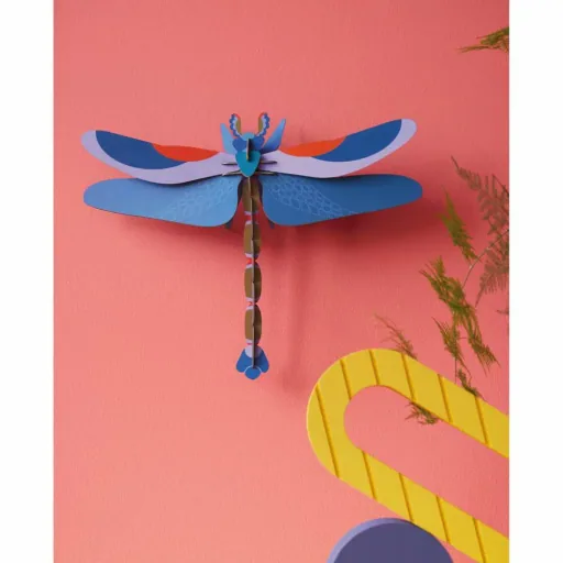 studio ROOF 3D Libelle blau Pappe