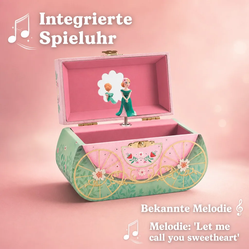 Djeco Schmuckschatulle mit Spieluhr Mädchen mit Katze