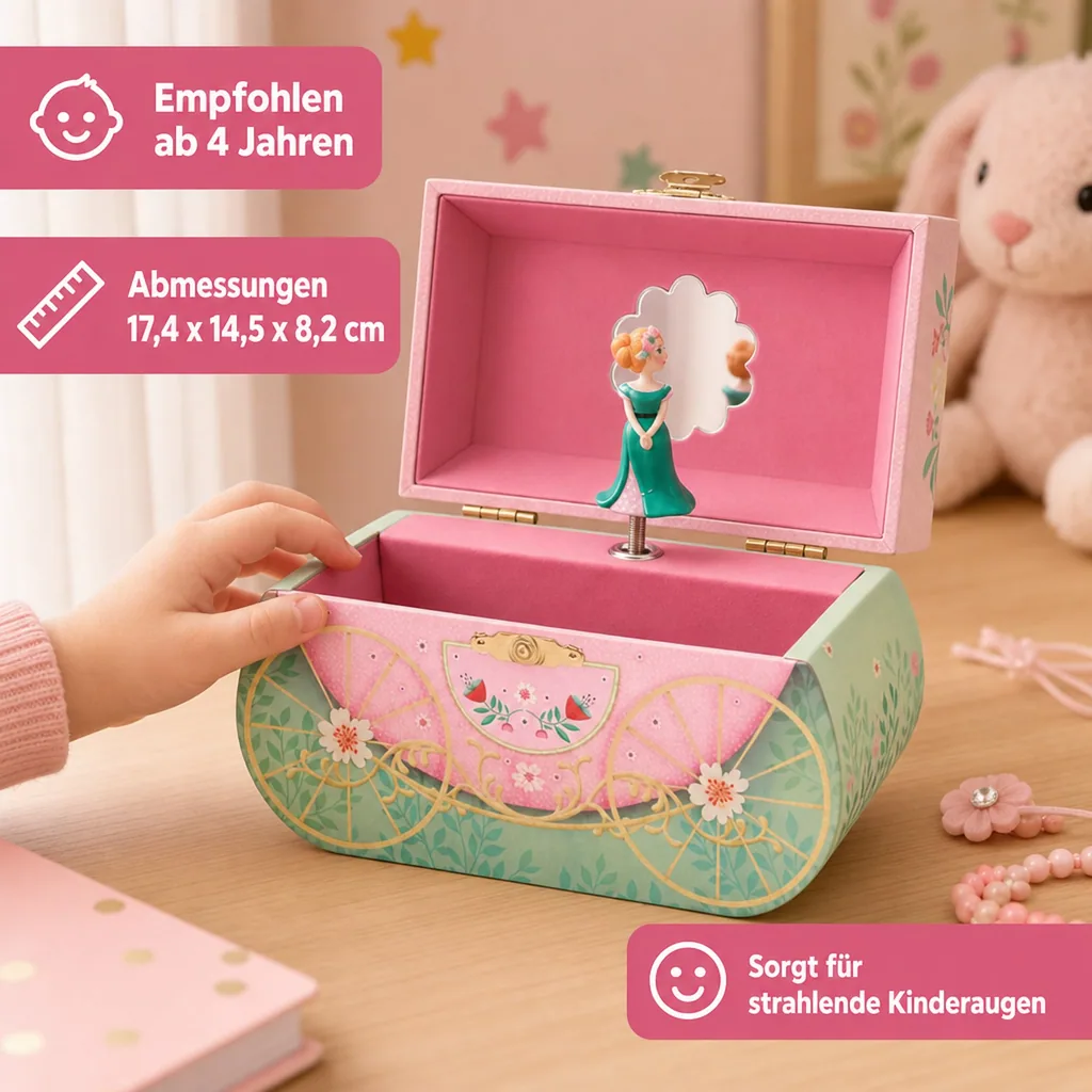 Djeco Schmuckschatulle mit Spieluhr Mädchen mit Katze