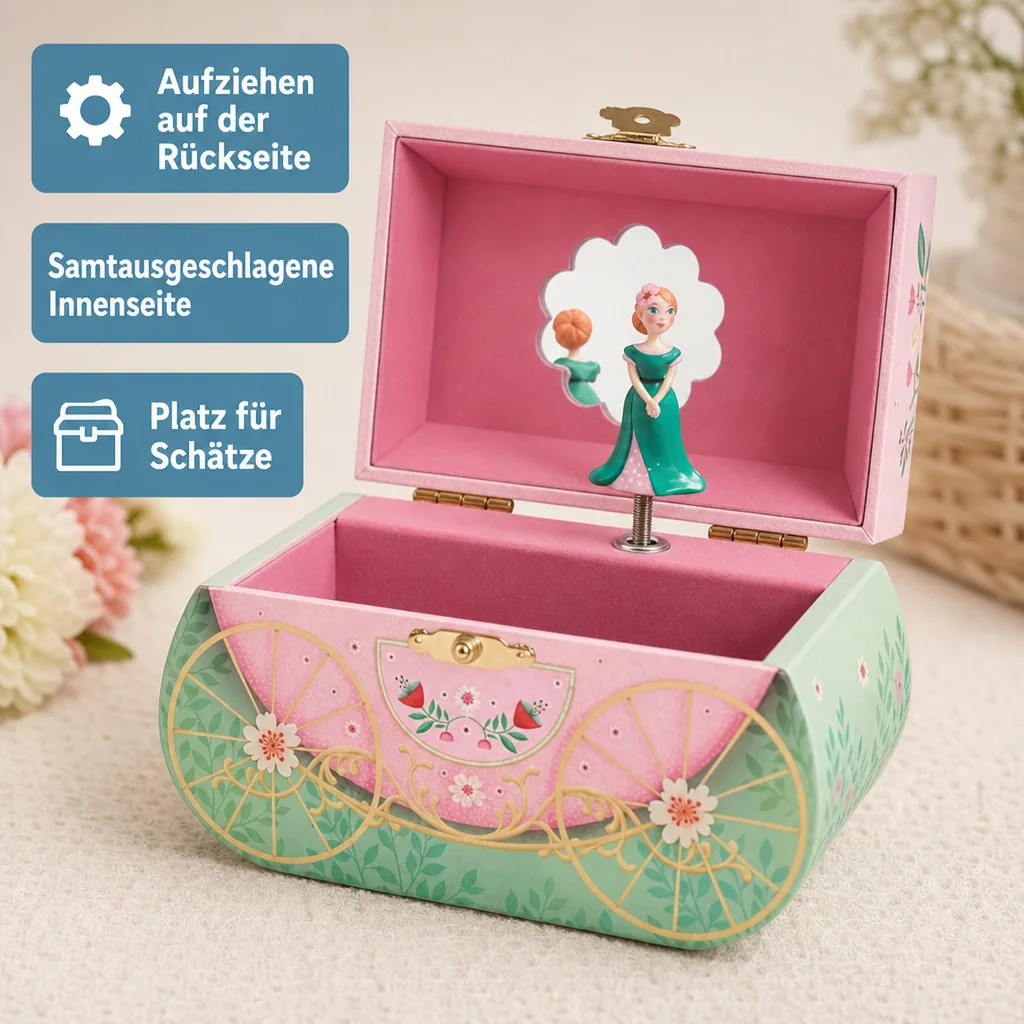 Djeco Schmuckschatulle mit Spieluhr Mädchen mit Katze
