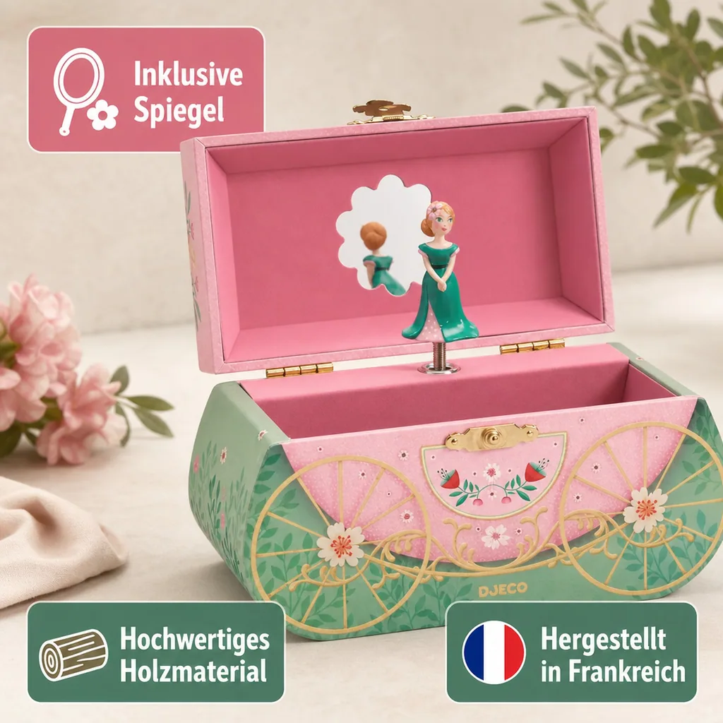 Djeco Schmuckschatulle mit Spieluhr Mädchen mit Katze