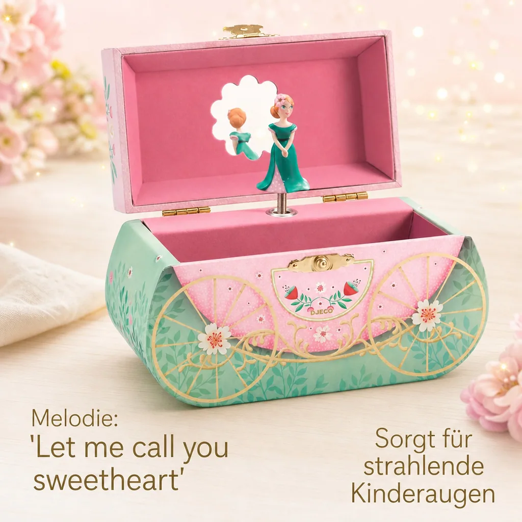 Djeco Schmuckschatulle mit Spieluhr Mädchen mit Katze