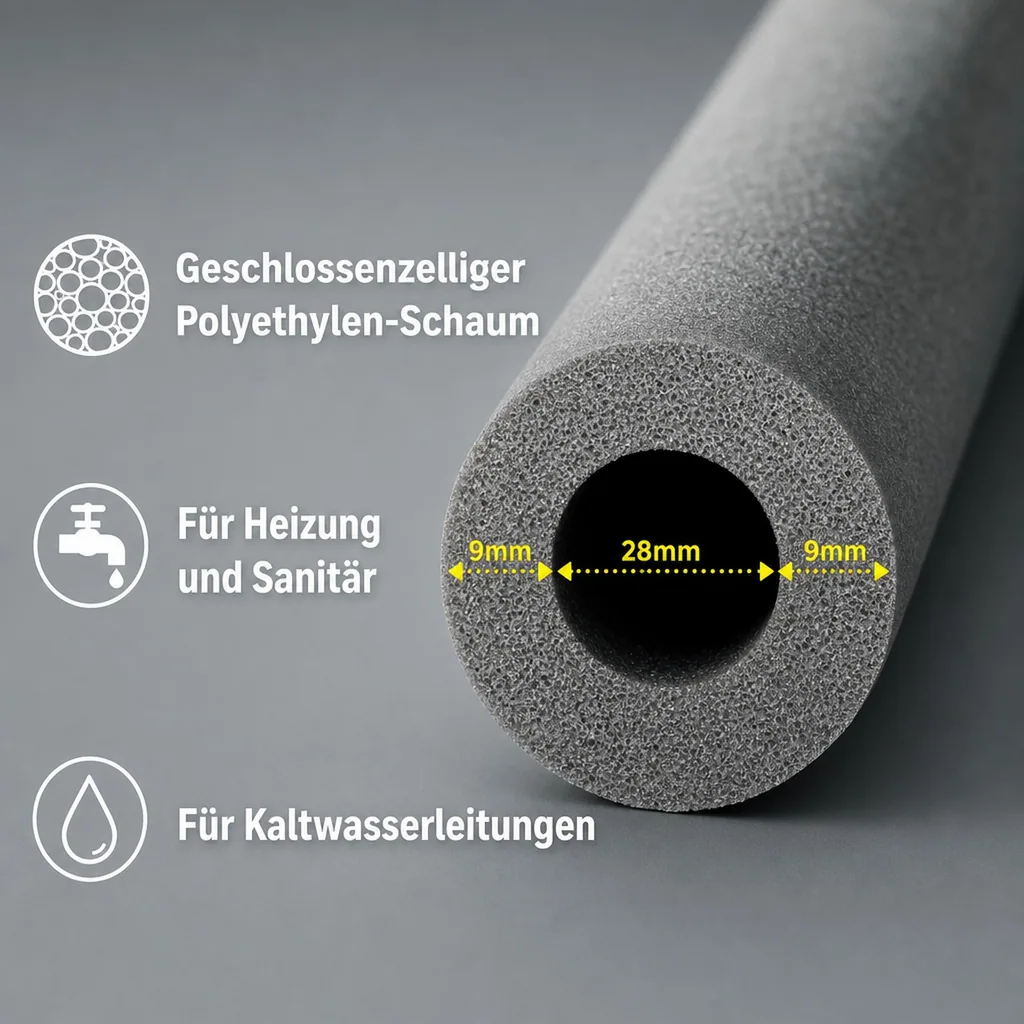 CLIMAFLEX® 2m Isolierschlauch Ø 28 mm x 9 mm Dämmung