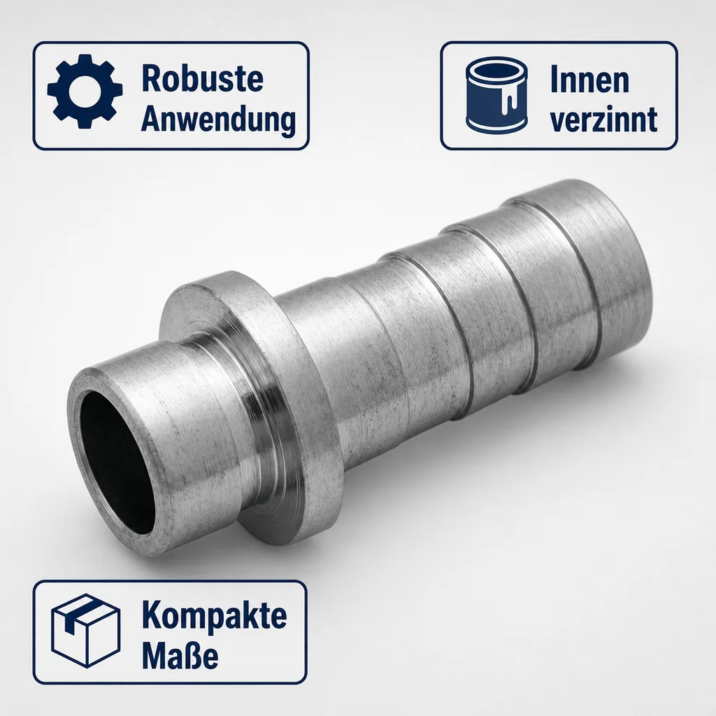 Schlauchtülle, Tülle Gerade für Bierschlauch oder CO2 Schlauch, 10mm