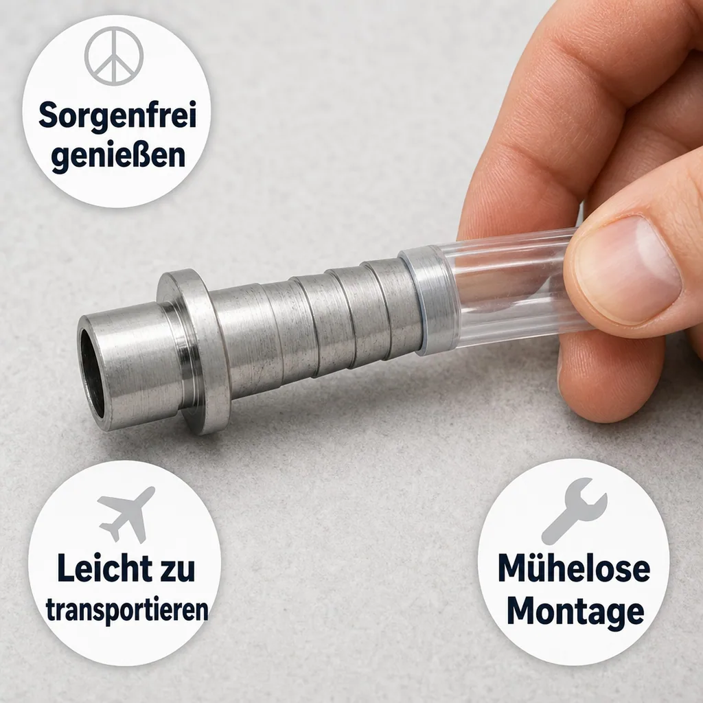 Schlauchtülle, Tülle Gerade für Bierschlauch oder CO2 Schlauch, 10mm