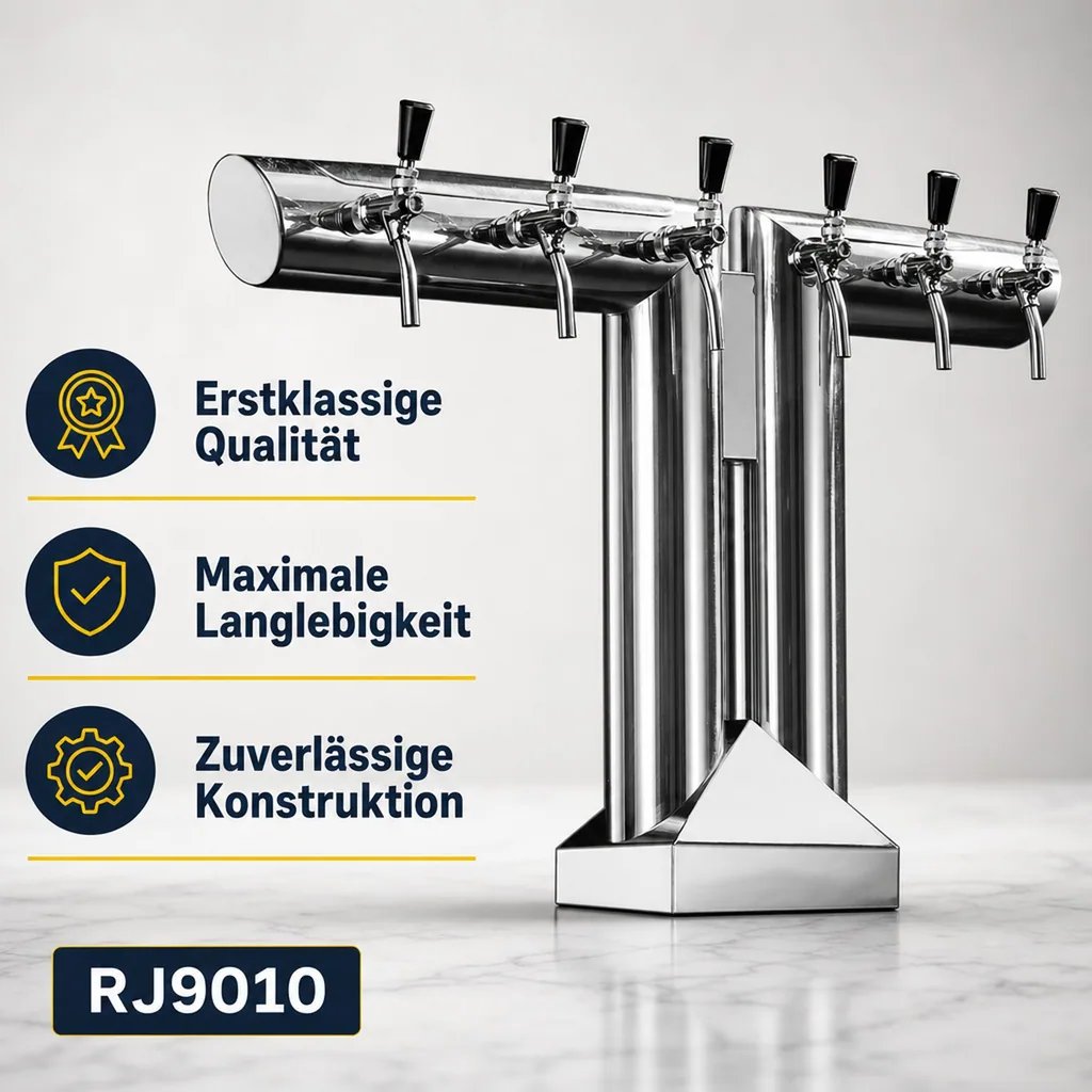 Schanksäule, Bierzapfsäule Modell „RJ9010“, CNS poliert