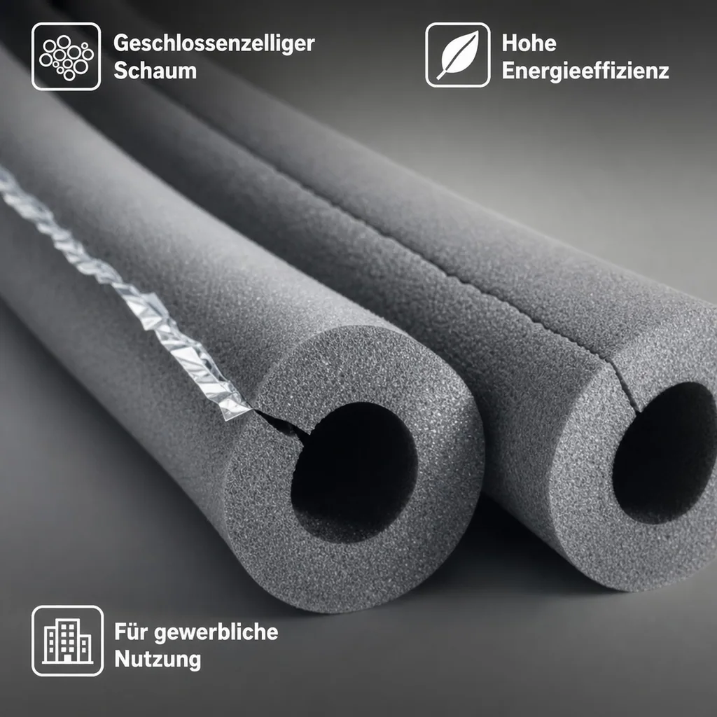 AEROFLEX® SH XT Rohrisolierung 35 x 10 mm, 2 m, selbstklebend, flexible Dämmung aus geschlossenzelligem Elastomerschaum, schwarz